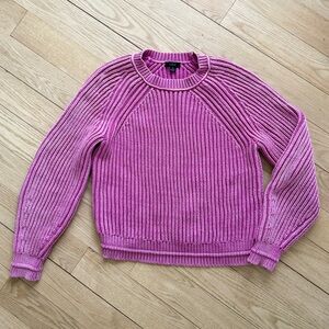 J. Crew Women’s Pink Ribbed Knit Sweater Medium